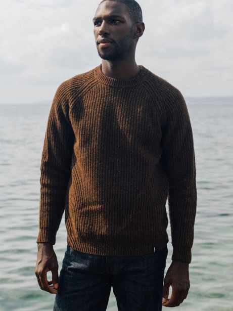 Mora Knit Jumper Finisterre Stylish Coffee