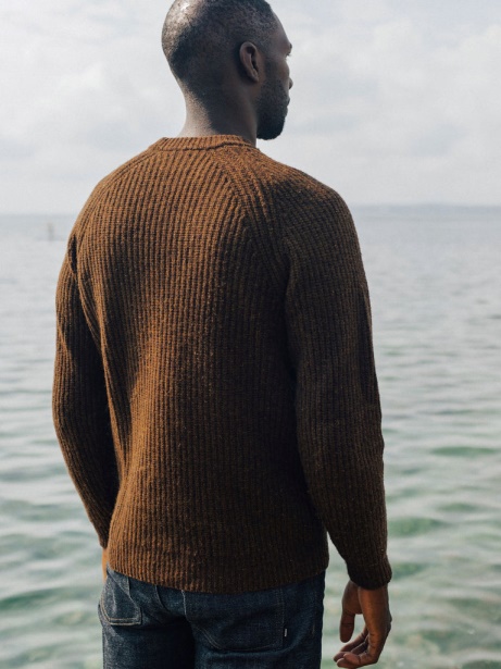 Mora Knit Jumper Finisterre Stylish Coffee