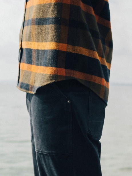 Beardsmore Shirt Navy/Olive Check Finisterre Stylish
