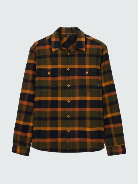 Beardsmore Shirt Navy/Olive Check Finisterre Stylish