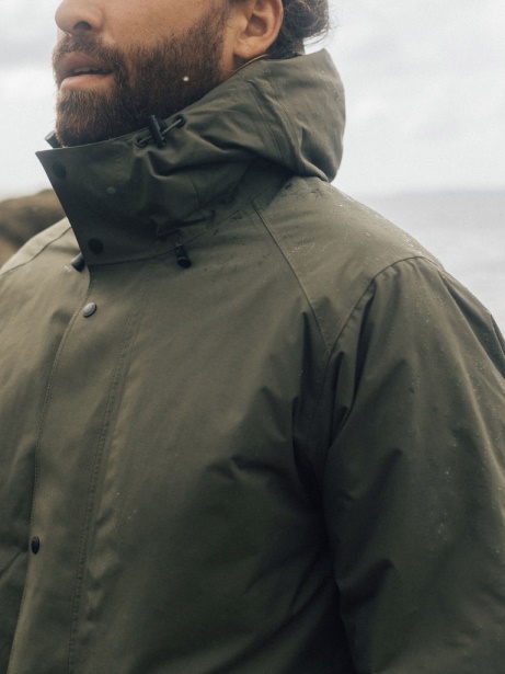 Dark Olive Fortis Waterproof Parka Jacket Finisterre Stylish