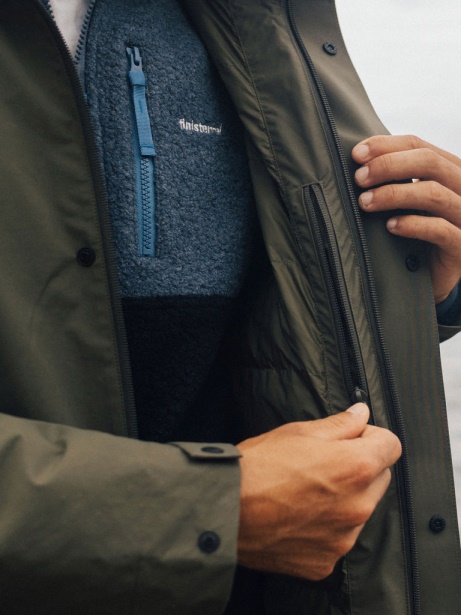 Dark Olive Fortis Waterproof Parka Jacket Finisterre Stylish