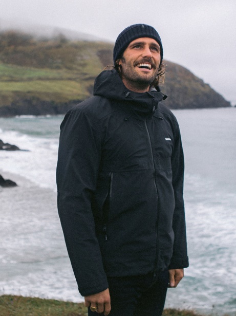 Men's Stormbird Waterproof Jacket Black Finisterre Stylish