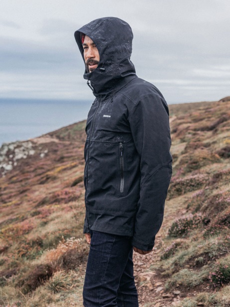 Men's Stormbird Waterproof Jacket Black Finisterre Stylish