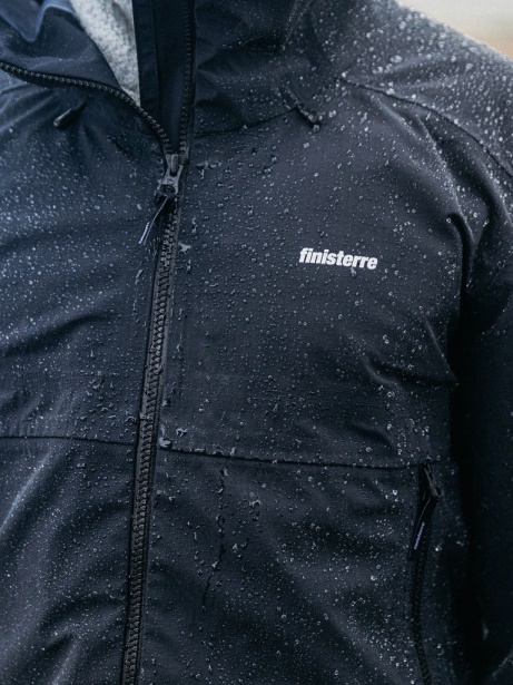 Men's Stormbird Waterproof Jacket Black Finisterre Stylish