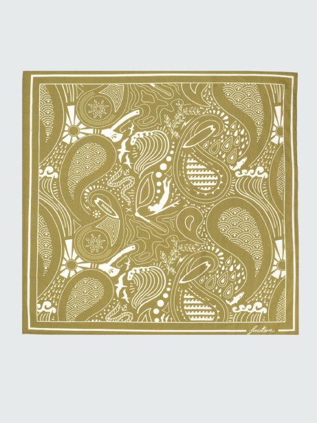 Printed Handkerchief Khaki/Ecru Finisterre Stylish