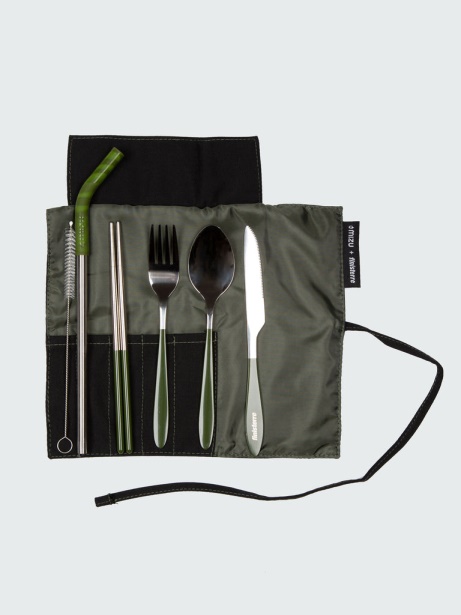 Mizu Cutlery Set Finisterre Stylish Army Green