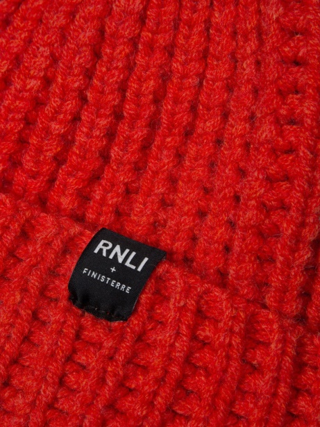 RNLI Pom Beanie Flame/Navy Finisterre Stylish