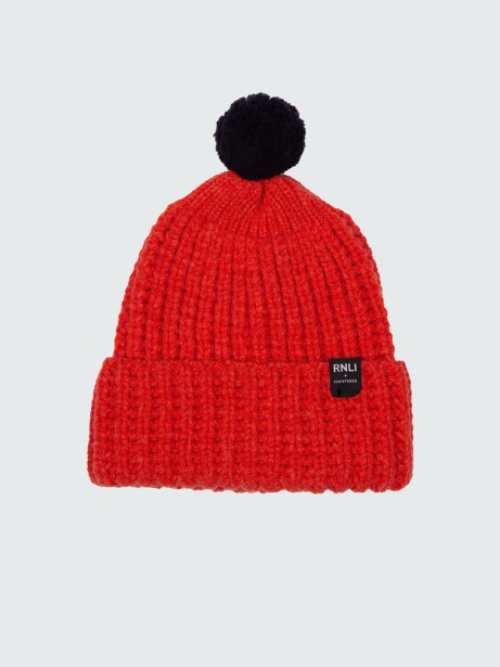 RNLI Pom Beanie Flame/Navy Finisterre Stylish