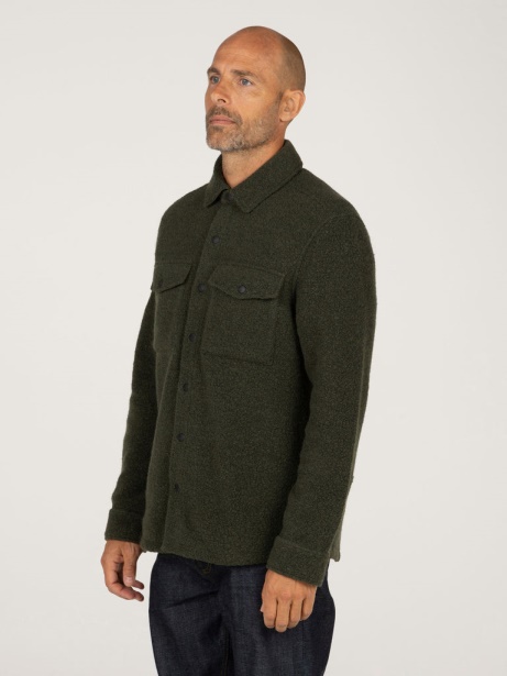 Hegen Fleece Shirt Finisterre Stylish Dark Olive
