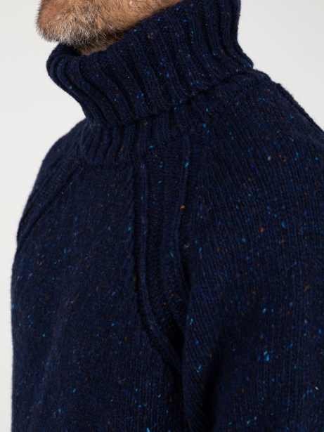 Wartha Roll Neck Jumper Navy Finisterre Stylish