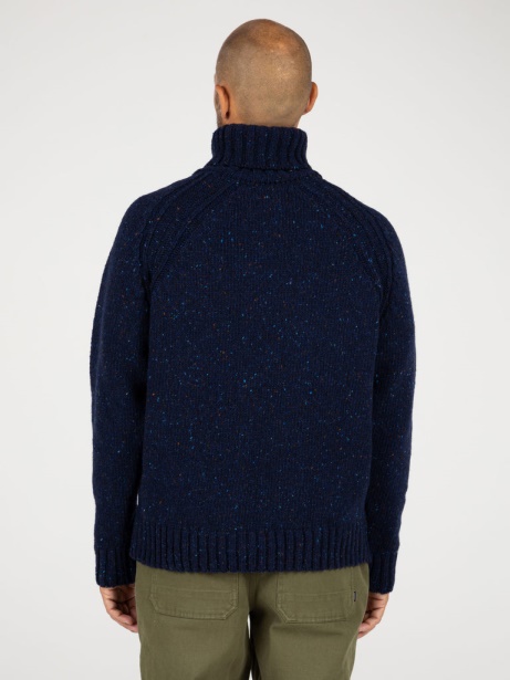 Wartha Roll Neck Jumper Navy Finisterre Stylish