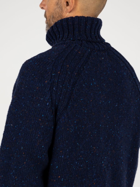 Wartha Roll Neck Jumper Navy Finisterre Stylish