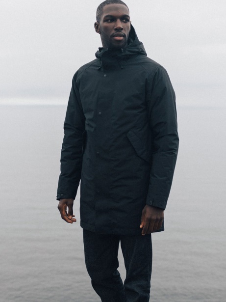 Finisterre Stylish Black Fortis Waterproof Parka Jacket