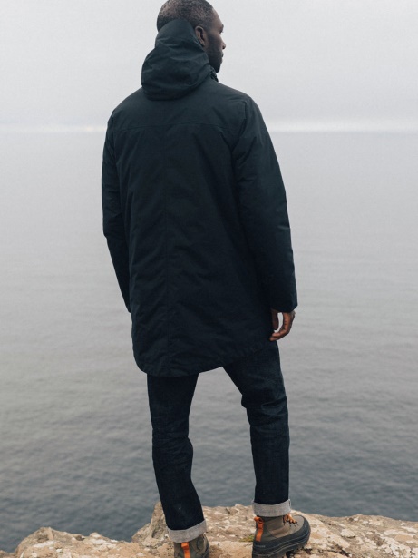 Finisterre Stylish Black Fortis Waterproof Parka Jacket