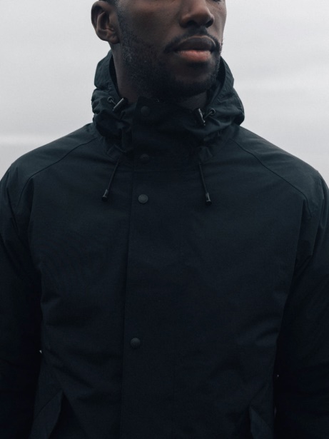 Finisterre Stylish Black Fortis Waterproof Parka Jacket