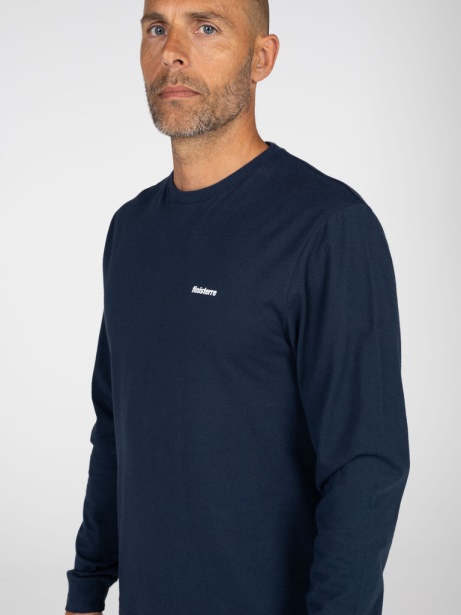 Navy Finisterre Stylish Harlyn Logo Long Sleeve T-Shirt