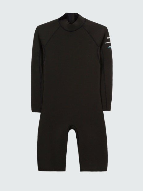Nieuwland 2e Yulex Long Sleeve Shorty Wetsuit Finisterre Stylish Black