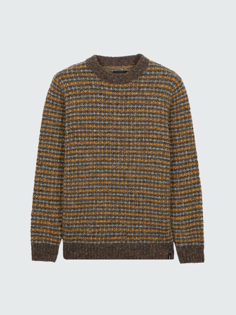 Finisterre Stylish Bowers Jumper Grey Marl/Ozone/Manuka