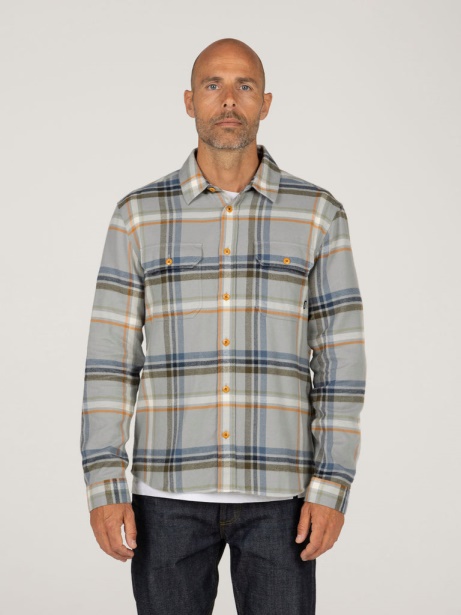 Grey/Blue Check Finisterre Stylish Beardsmore Shirt