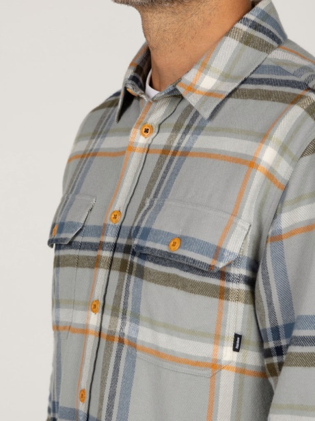 Grey/Blue Check Finisterre Stylish Beardsmore Shirt