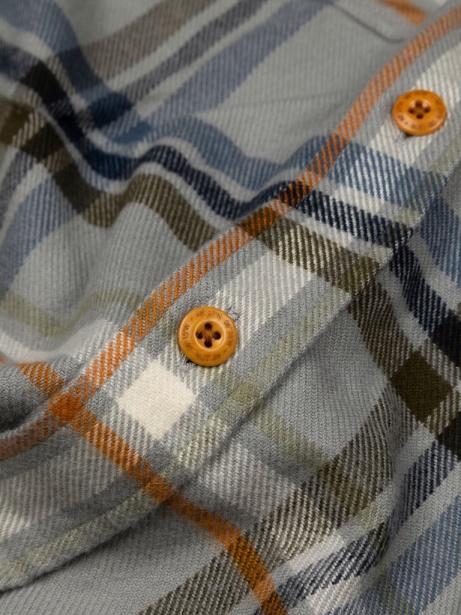 Grey/Blue Check Finisterre Stylish Beardsmore Shirt