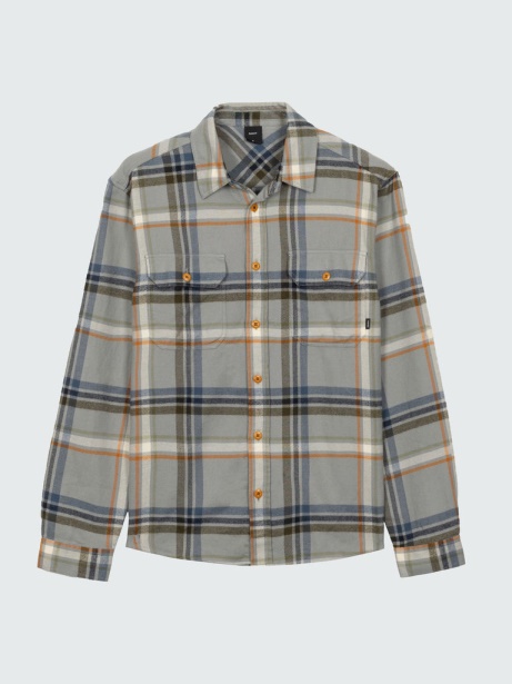 Grey/Blue Check Finisterre Stylish Beardsmore Shirt