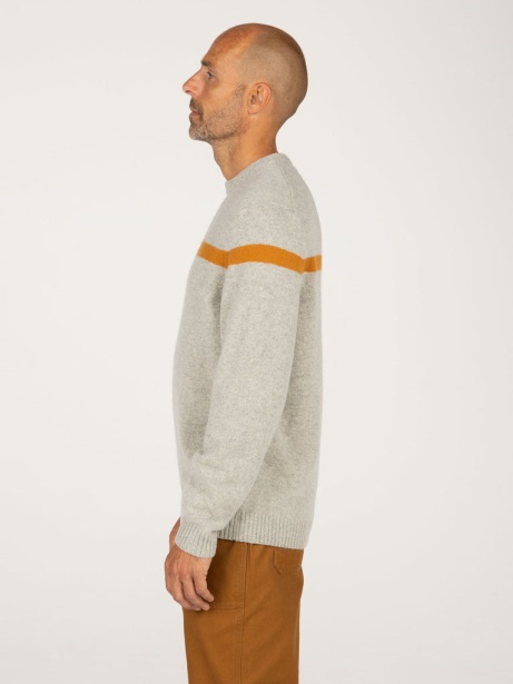 Columba Knit Striped Jumper Finisterre Stylish Grey/Sable