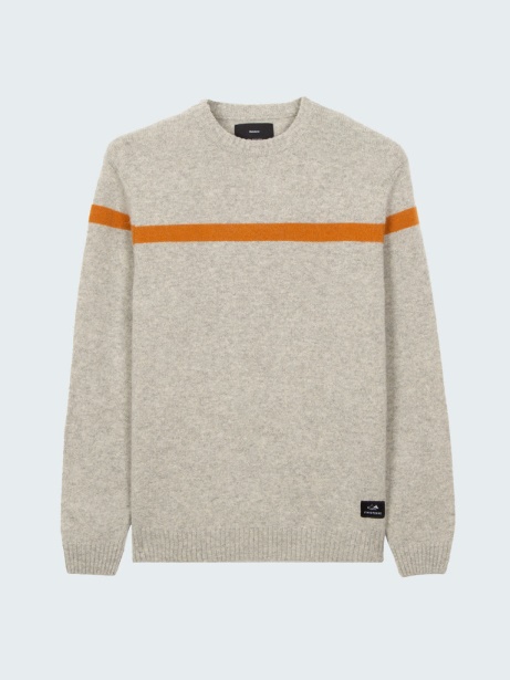 Columba Knit Striped Jumper Finisterre Stylish Grey/Sable