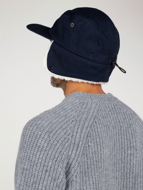 Navy Berings Earflap Cap Finisterre Stylish