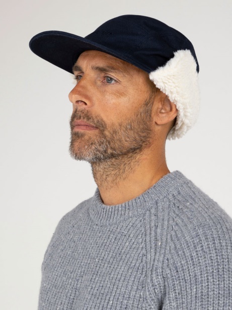 Navy Berings Earflap Cap Finisterre Stylish