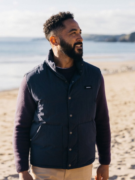 Fourier Insulated Gilet Navy Finisterre Stylish