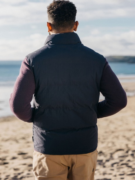 Fourier Insulated Gilet Navy Finisterre Stylish