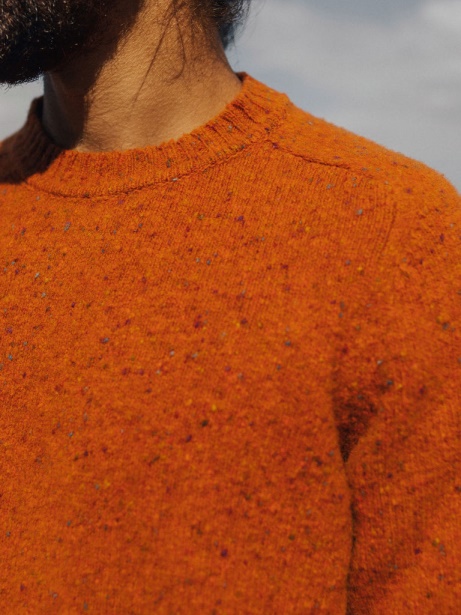 Finisterre Stylish Furlong Merino Jumper Copper