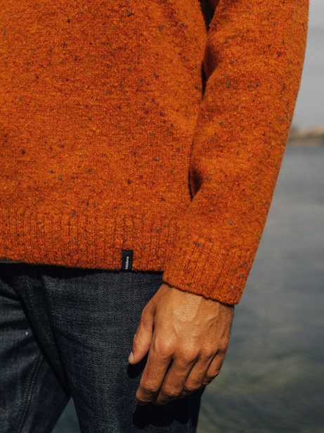Finisterre Stylish Furlong Merino Jumper Copper