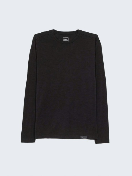 Black Finisterre Stylish Eddy Merino Wool Long Sleeve Base Layer
