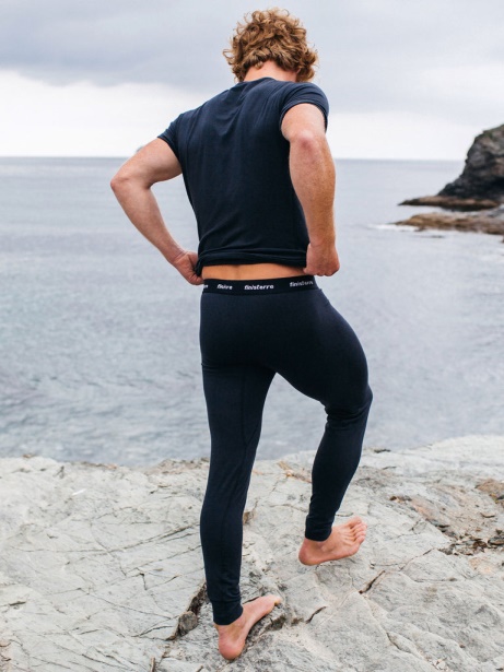 Navy Bora Bamboo Long Johns Finisterre Stylish