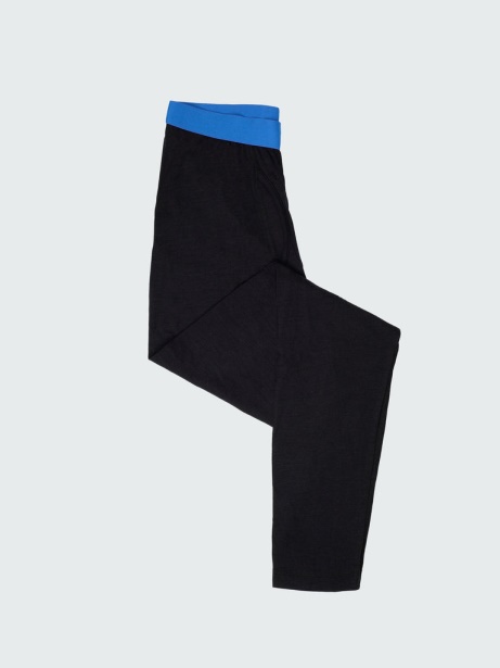 Black/Cerulean Eddy Merino Wool Long Johns Finisterre Stylish