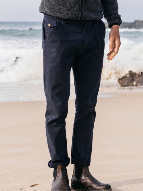 Coverack Slim Chino Navy Finisterre Stylish