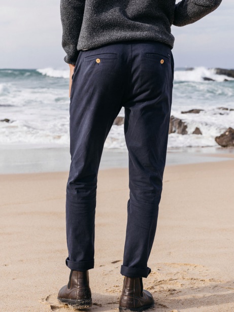 Coverack Slim Chino Navy Finisterre Stylish
