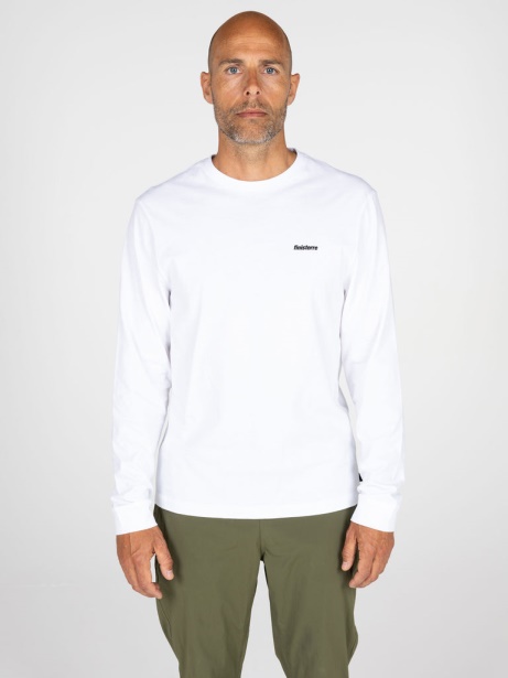 White Finisterre Stylish Harlyn Logo Long Sleeve T-Shirt