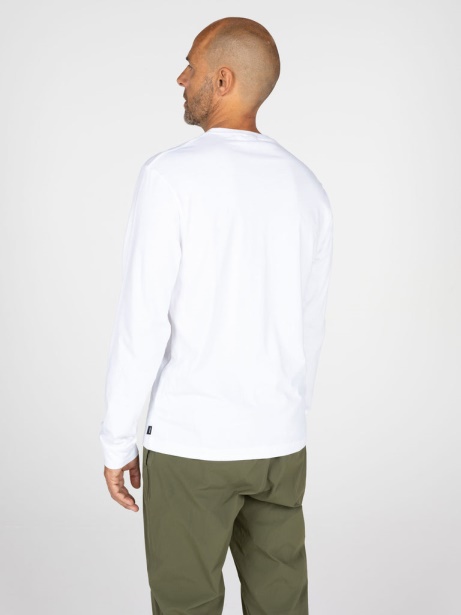 White Finisterre Stylish Harlyn Logo Long Sleeve T-Shirt