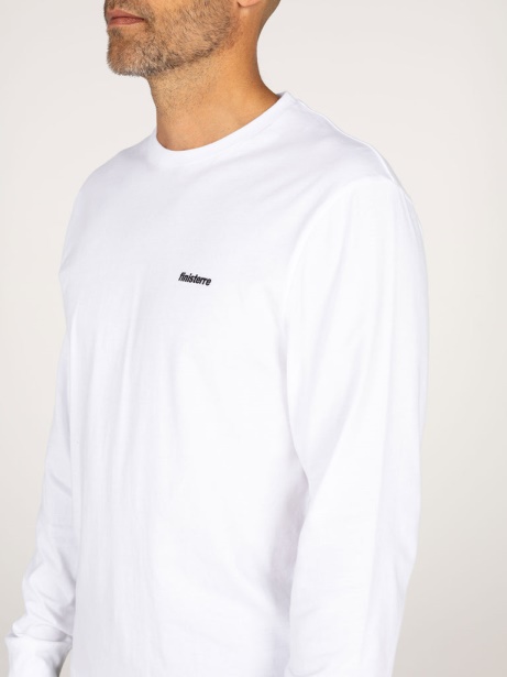 White Finisterre Stylish Harlyn Logo Long Sleeve T-Shirt