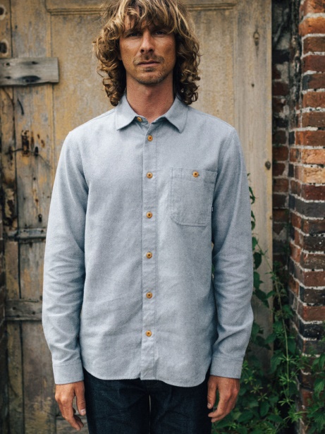 Finisterre Stylish Indigo Dobby Gylly Shirt