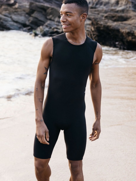 Nieuwland 2e Yulex Sleeveless Shorty Wetsuit Black Finisterre Stylish