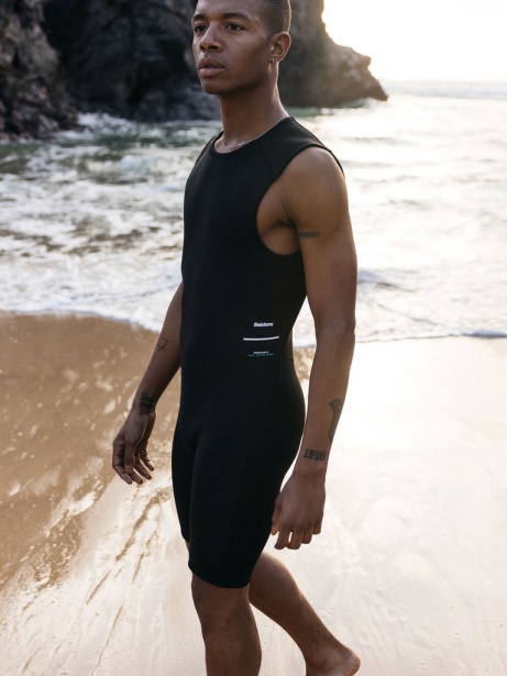 Nieuwland 2e Yulex Sleeveless Shorty Wetsuit Black Finisterre Stylish