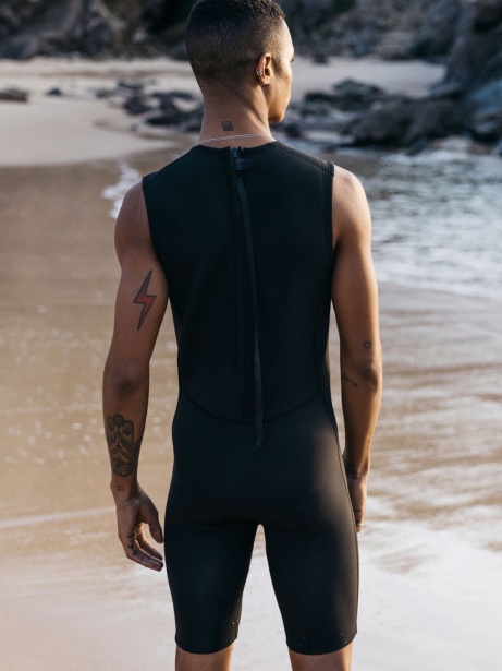 Nieuwland 2e Yulex Sleeveless Shorty Wetsuit Black Finisterre Stylish