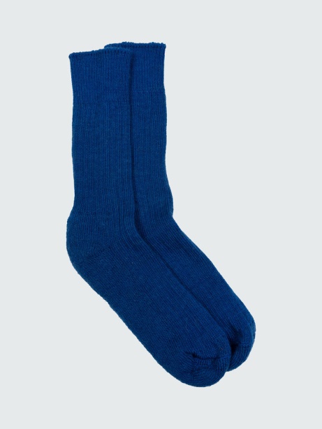 Azure Blue Last Long Ribbed Sock Finisterre Stylish
