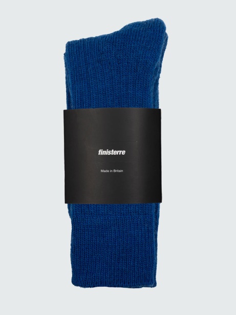 Azure Blue Last Long Ribbed Sock Finisterre Stylish