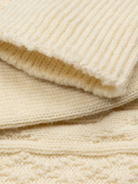 Ecru Finisterre Stylish Korson Cable Sock